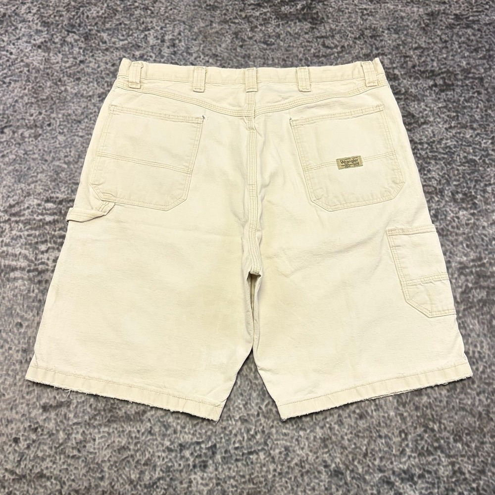 Wrangler Carpenter Shorts Mens 36 White Utility Workwear Skater Y2K